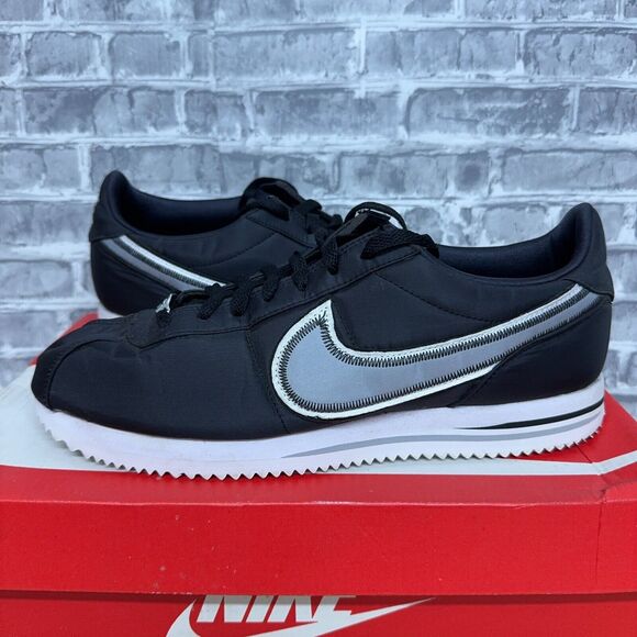 Nike Cortez Basic Premium‎ Black Wolf Gray Running 844791-004 Mens Size 11 Rare